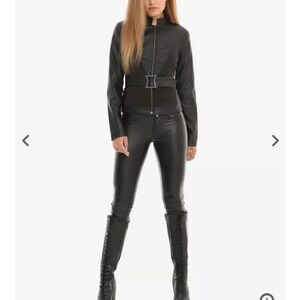 NWOT HER UNIVERSE MARVEL BLACK WIDOW PLEATHER JACKET SIZE XL